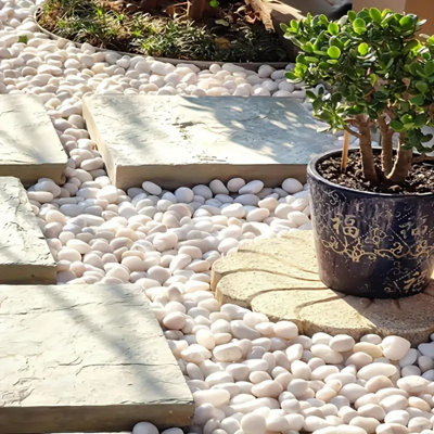 Pierres de jardin naturelles décoratives pour l'aménagement extérieur, les allées, les cours, les pots de fleurs, les vases et l'artisanat - roches de rivière polies de 1 à 3 pouces (sac de 38 lb)