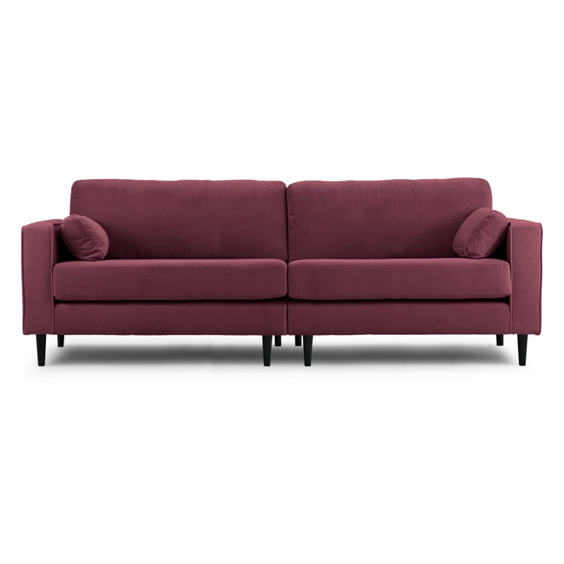 Millerville 4 Seater Velvet Sofa, Aubergine