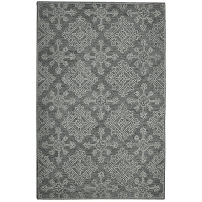 Laurent Hand-Tufted Geometric Natural Wool Area Rug