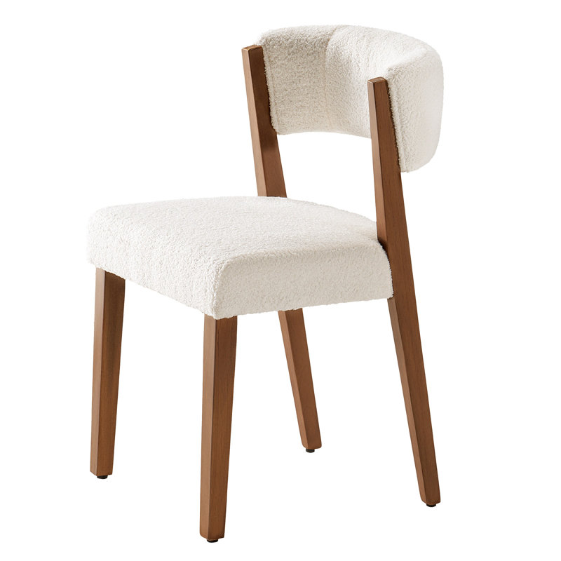 Chaises de salle à manger rembourrées avec pieds en bois Mendivil, 1