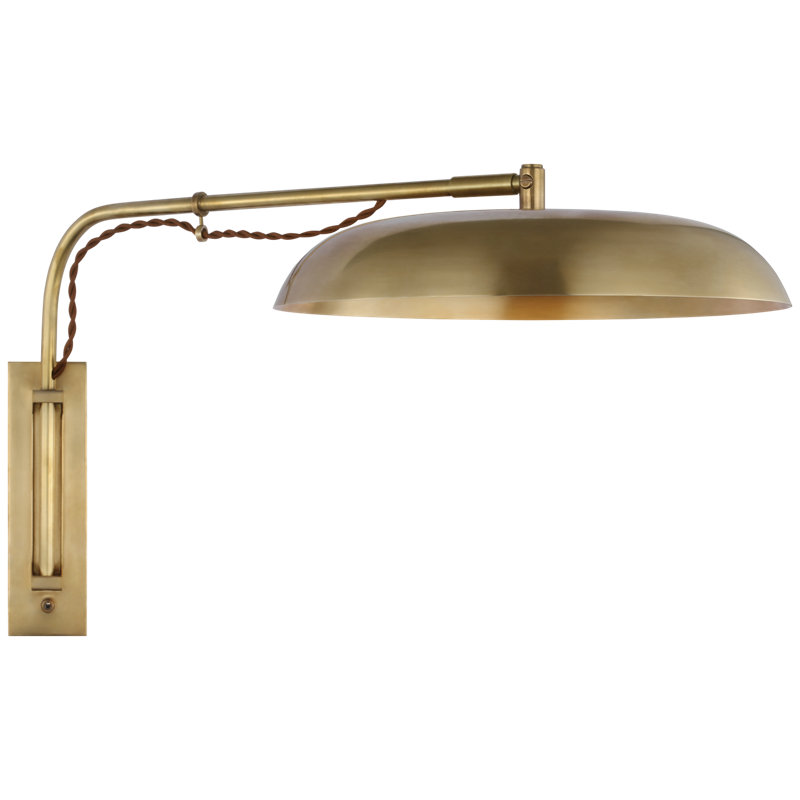 Cyrus 1 - Light LED Armed Sconce, Hand-Rubbed Antique Brass