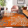 Premium Machine Washable Prisco Orange Rug