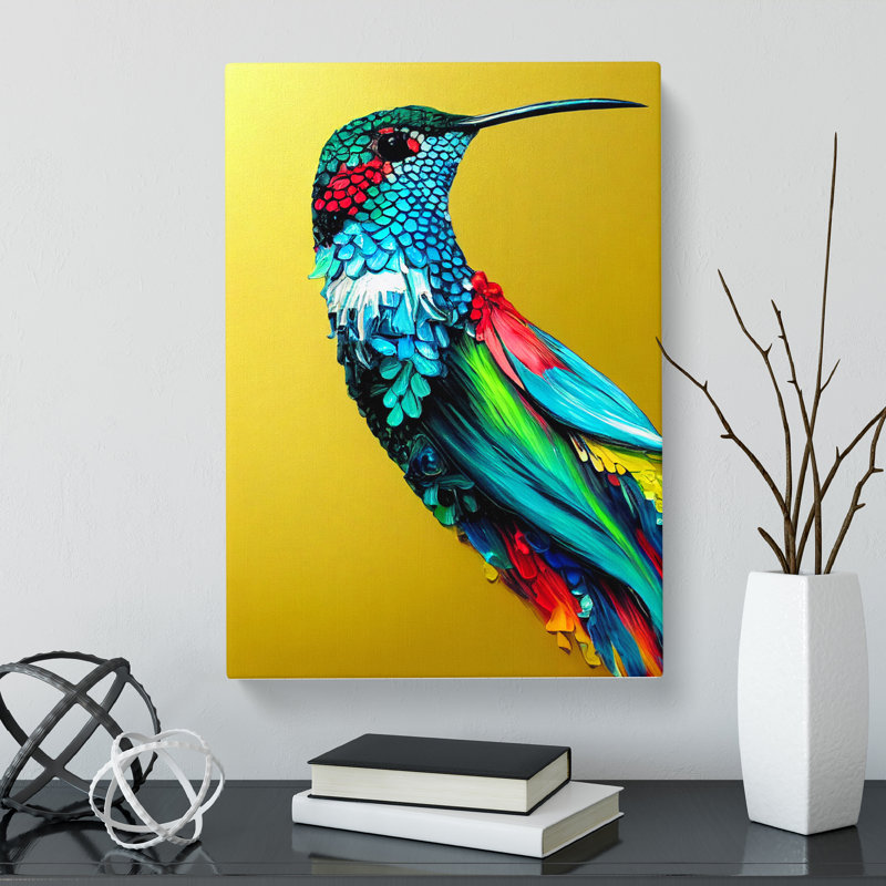 Hennie Hummingbird - Wrapped Canvas, 60cm H x 40cm W x 3cm D