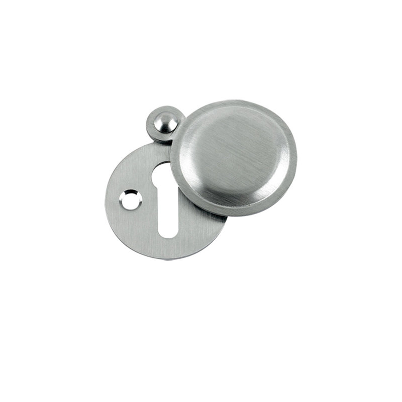 Std. Key Profile Victorian Covered Escutcheon, Satin Chrome