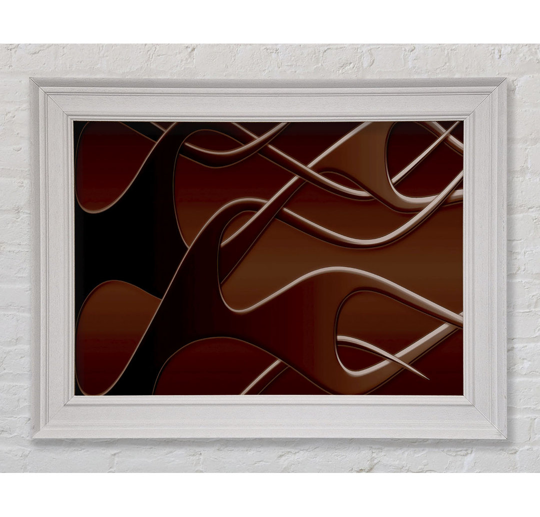 Gerahmtes Wandbild Chocolate Flames