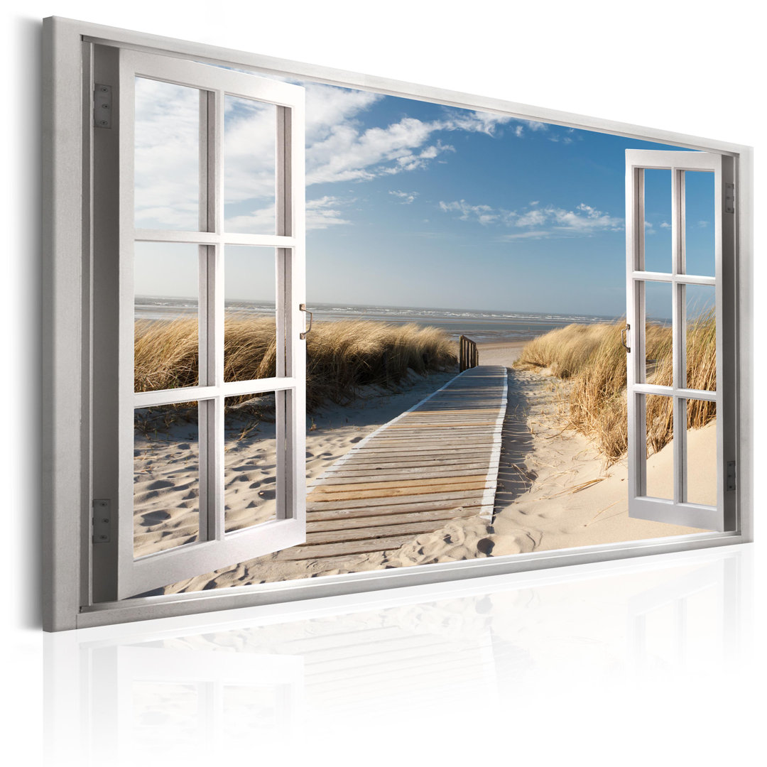 Leinwandbild - Window: View of the Beach