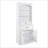 Bathroom Storage Cabinet with Two Doors, Drawers, Adjustable Shelf & Three Open Shelves
