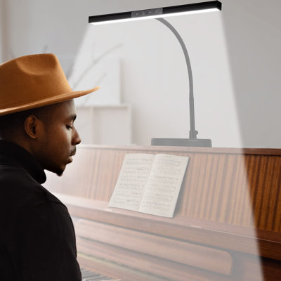 Piano Light For Grand/Upright & Digital Pianos, Piano Lamp With 3 Color Modes For Stand Pianos, Adjustable Height And Direction, Auto-Off Timer, Music