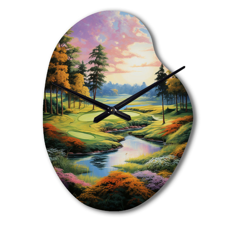 Golf Enchanted Greens - Pear Shape Large Golf 3D Wall Clock, Small