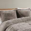Édredon Mini pour lit simple / simple TG - Fourrure longue à poils longs gris, profitez d'un sommeil réparateur, nuit sereine inversée