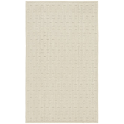 Tapis ivoire moderne lavable 2 pi x 3 pi Nourison