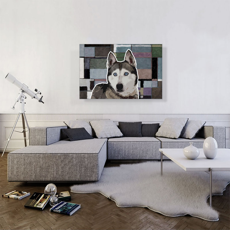 " Siberian Husky Dog Breed ", 26" H x 40" W x 1.5" D
