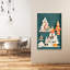 Enchanted Forest Homes, arbre de Noël moderne et coloré, forêt, impression d'art mural-129718667