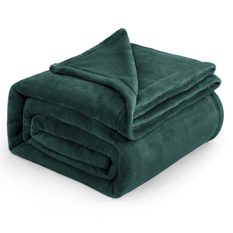 Couvertures douillettes et douillettes pour lit, canapé, canapé, voyage, camping, L 50 po x L 60 po, Vert forêt