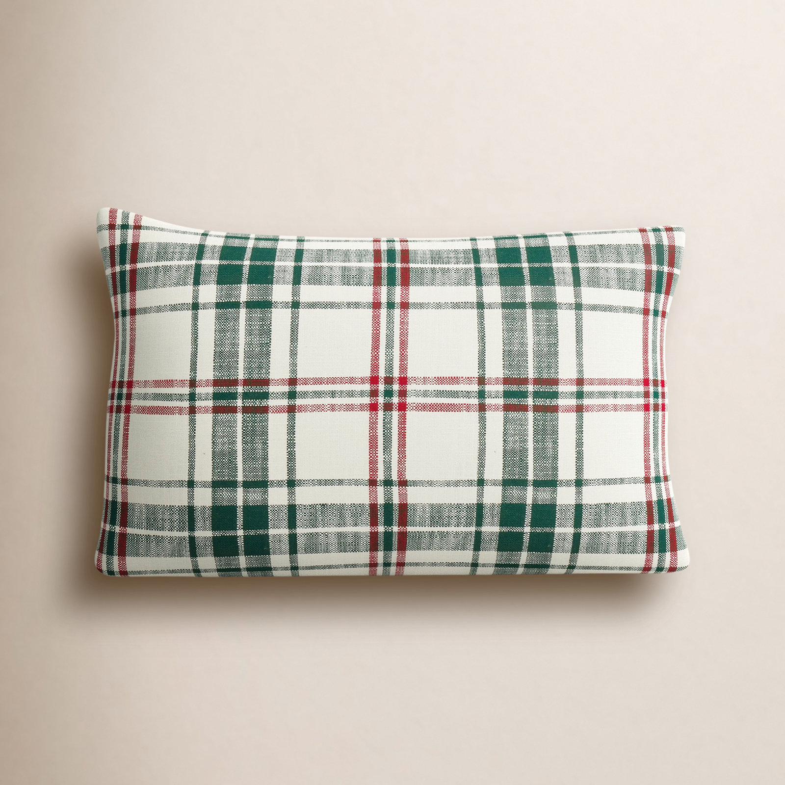 Keta Plaid Cotton Lumbar Pillow Cover