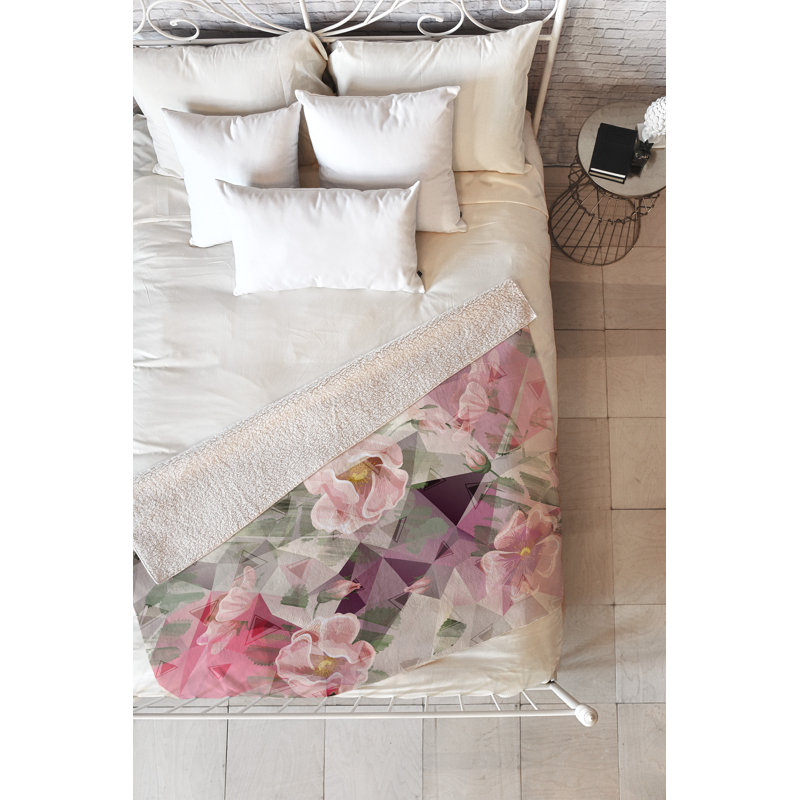 Jeté formes et fleurs géométriques, L 80 po x l 60 po