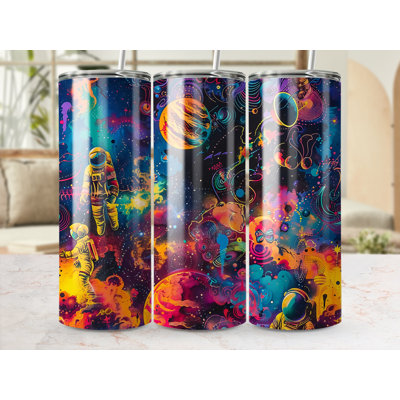 Choose Handmade Tumblers 591 mL Vacuum Insulated Stainless Steel (18/8) Travel Tumbler with Straw
