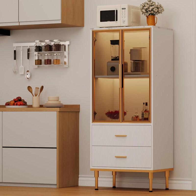 54.8cm Kitchen Pantry, White
