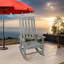 Wooden Rocking Chair with High Backrest and Wide Seat-1135207378