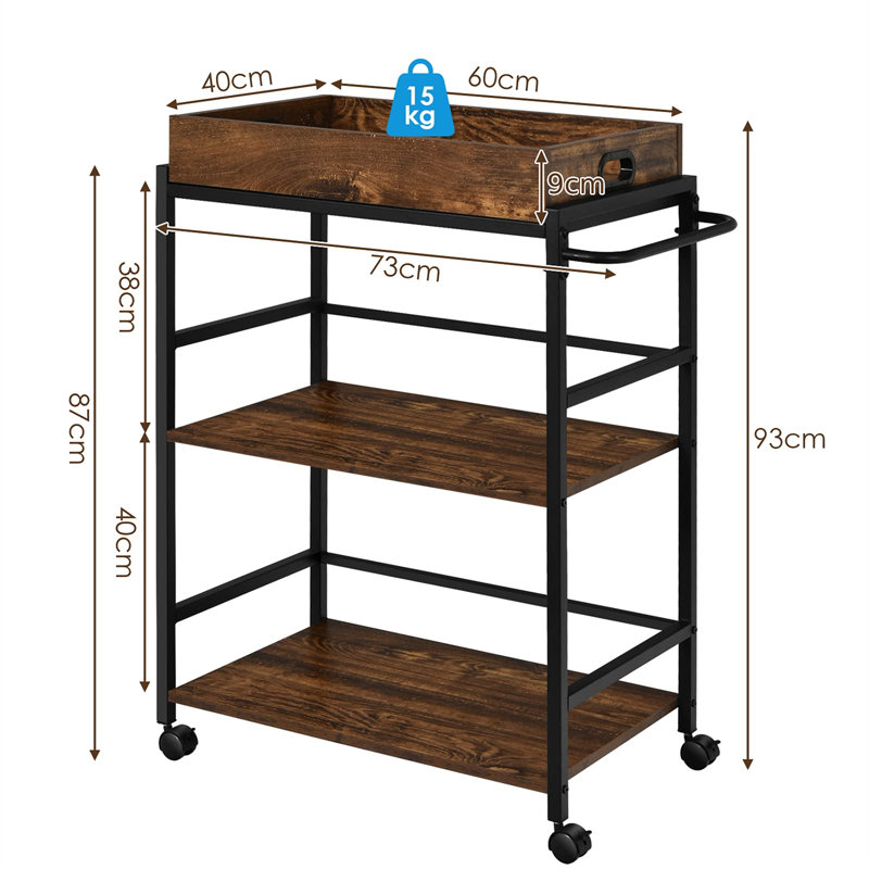 Wilsonville Steel Bar Cart
