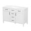 Meuble-lavabo moderne autoportant de 122 cm (48 po), meuble-lavabo composite avec 4 tiroirs, 2 portes et étagères réglables-2008113385
