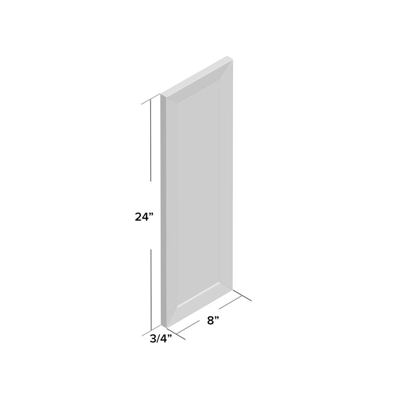 Hobson Wood Flat Wall Mirror, 8" H x 24" W