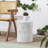 Mankirt 16" Modern Minimalist Faux Marble Column Indoor/Outdoor Accent Table-212843946