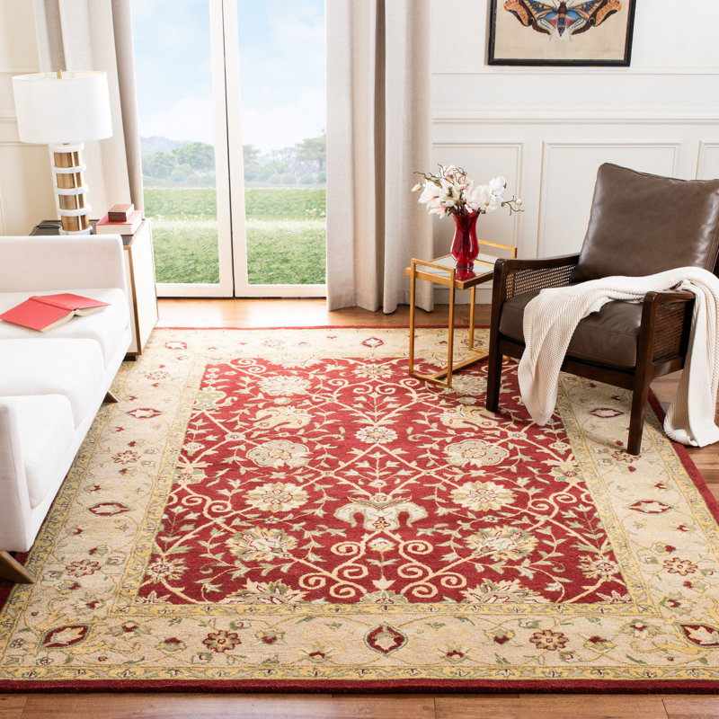 Tapis oriental en laine touffeté à la main Dunbar, Rectangle 8 pi 3 po x 11 pi