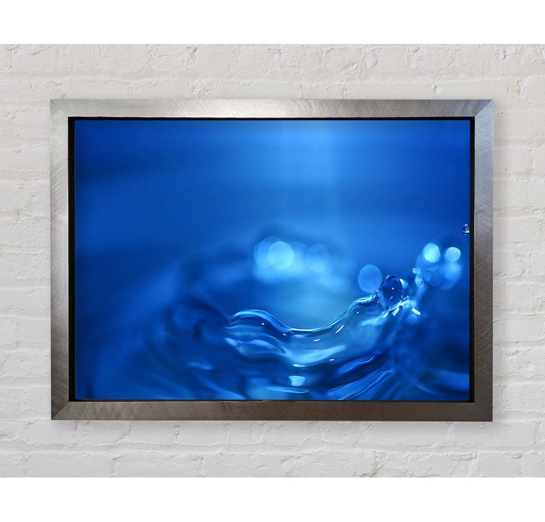 Water Splash Ripple Blue - Einzelner Bilderrahmen Kunstdrucke