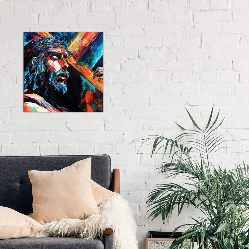 Jesus Christ by Natasha Mylius - Wrapped Canvas Painting, 66.04 cm H x 66.04 cm W x 3.175 cm D