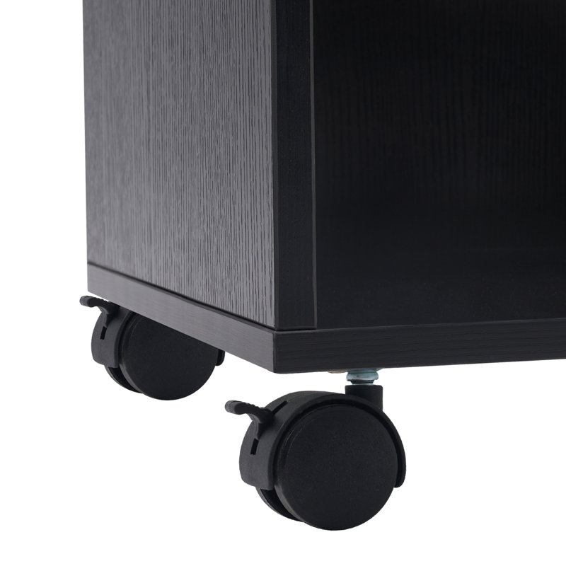 White Particle Board Salon Utility Trolley with Wheels and Storage