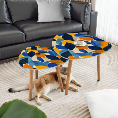Ensemble de 2 tables basses gigognes Triangle