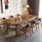 Nut-brown Rectangular Solid Wood Dining Table-113760103