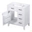 Meuble-lavabo de 30 po sans lavabo, base d'armoire seulement, armoire de salle de bain avec tiroirs, structure solide et panneau de fibres à densité moyenne-126202331