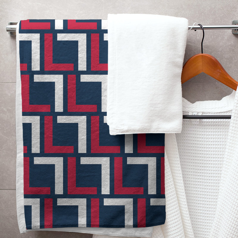 Bath Towel, Nautical Blue/Red/White