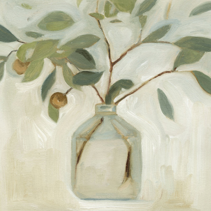 Neutral Arrangement I par Emma Scarvey - reproduction d'art, H 20 po x l 20 po, Cadre flottant érable, Érable