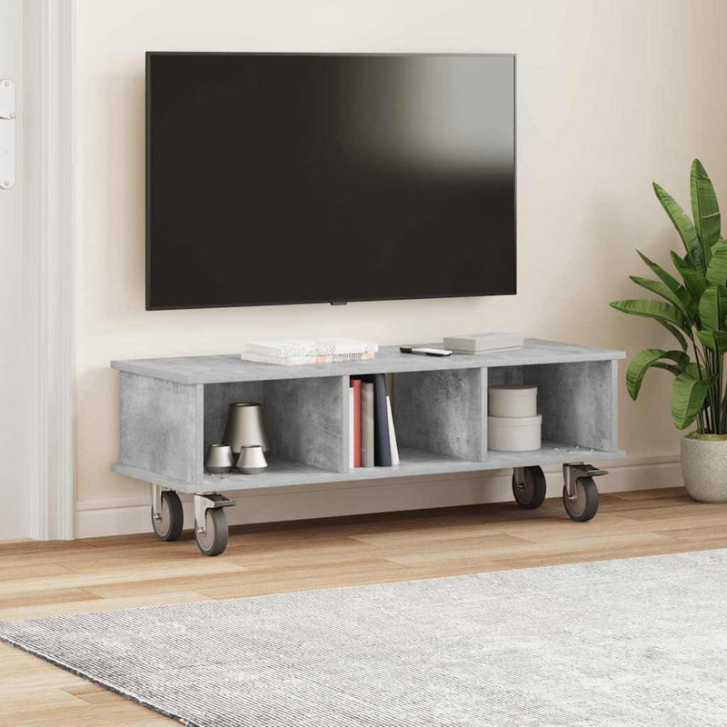 Unfinished TV Stand for TVs up to 77", Concrete Grey