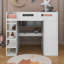 Lit mezzanine avec bureau, garde-robes, 4 tiroirs et 4 tablettes-104394822-104394823