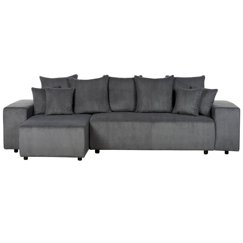 Alyxs Corduroy Sofa Bed, Left Hand Facing, Grey