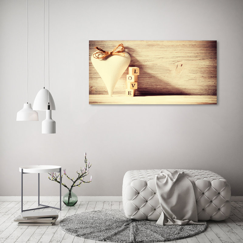 Love - Print on Canvas, Wrapped Canvas, 60cm H x 120cm W x 2cm D