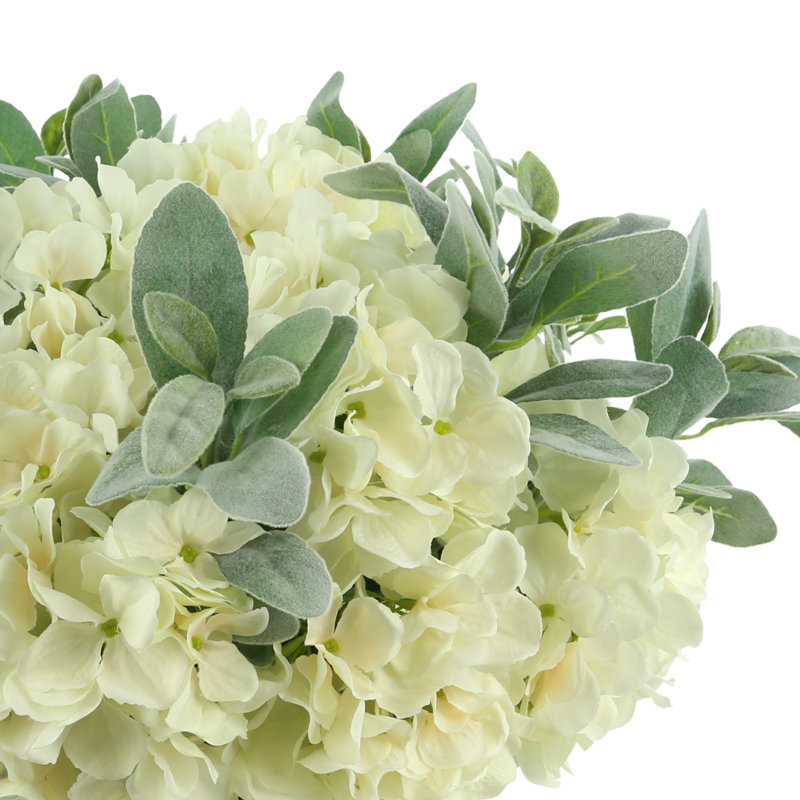 Velveteen Green Hydrangea Mixed Floral Arrangement in Vase