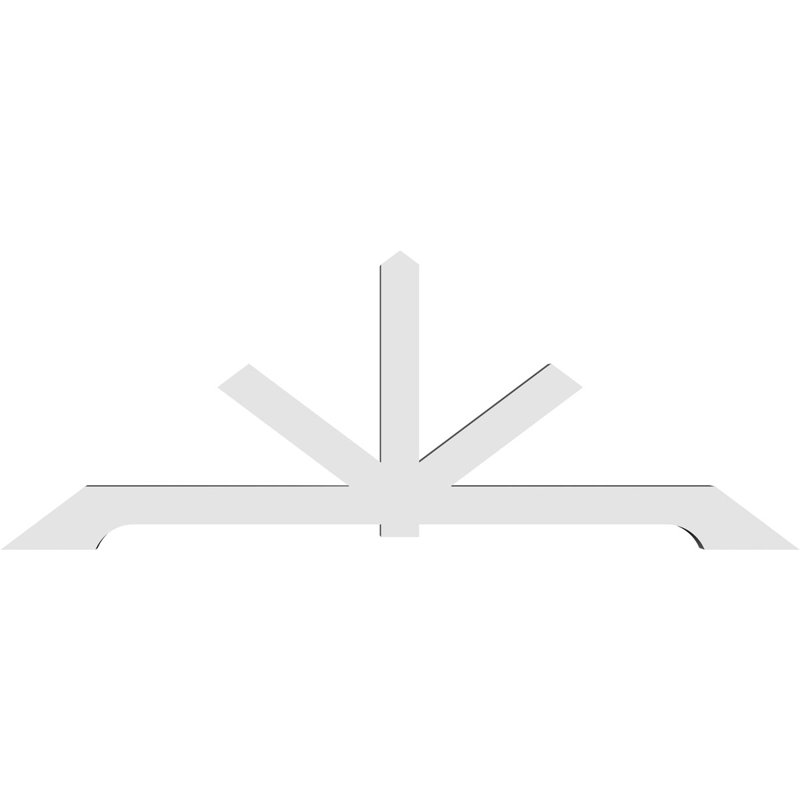 Support de pignon en PVC de qualité architecturale Vanguard, H 31,5 po x l 84 po (pas: 9/12), P 4 po x F 4 po