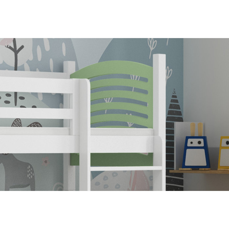 Kal-el European Toddler (80 X 180cm) Bunk Bed with Storage Included with Built-in Ladder Included with Trundle Included