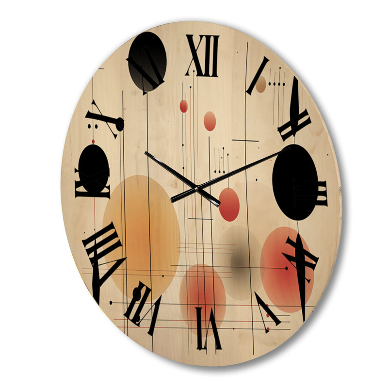 Pleine horloge murale en bois pleine lune Minimalismin Retro II, Petit