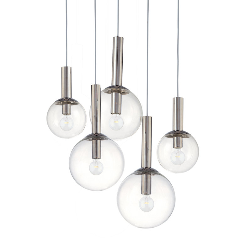 Bubbles 5 - Light Pendant, Polished Nickel, 22" H x 21" W x 21" D