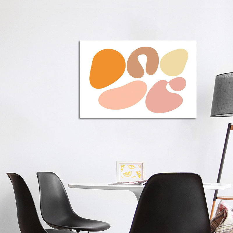 Shapes by Kiki C Landon - Print on Canvas, White Framed Canvas, 66.04 cm H x 45.72 cm W