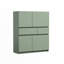 Armoire en bois à 4 portes et 2 portes pour rangement élégant pour bureau à domicile pâle avec 4 portes et 2 tiroirs