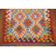Tapis géométrique en laine Kilim