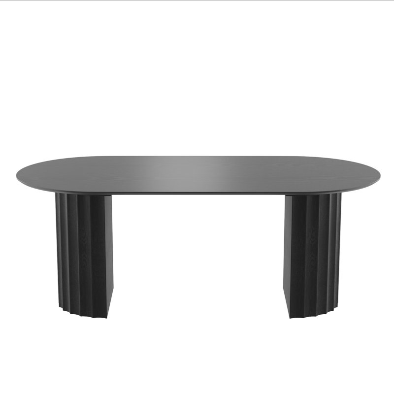 Table de salle à manger 79 po, Noir