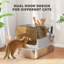 XXL Stainless Steel Litter Tray Enclosed Cat Litter Box with Cover